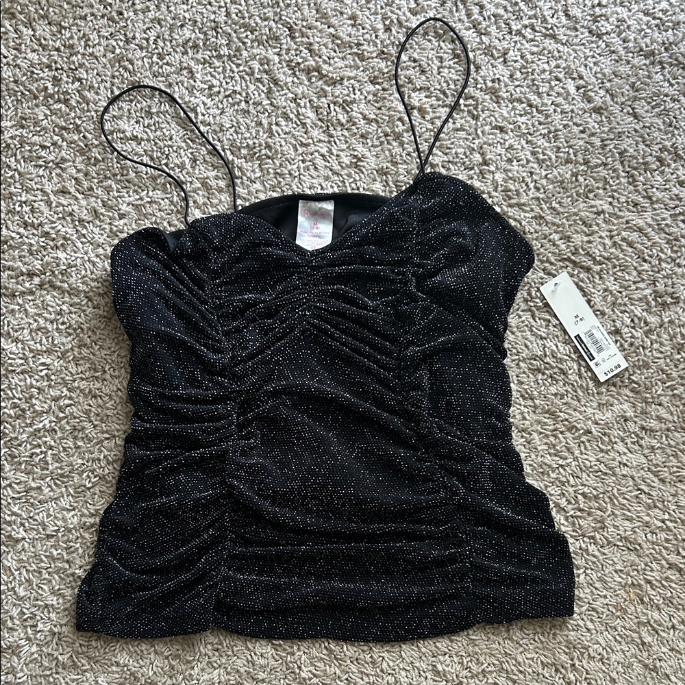 No Boundaries Black Sparkle Camisole